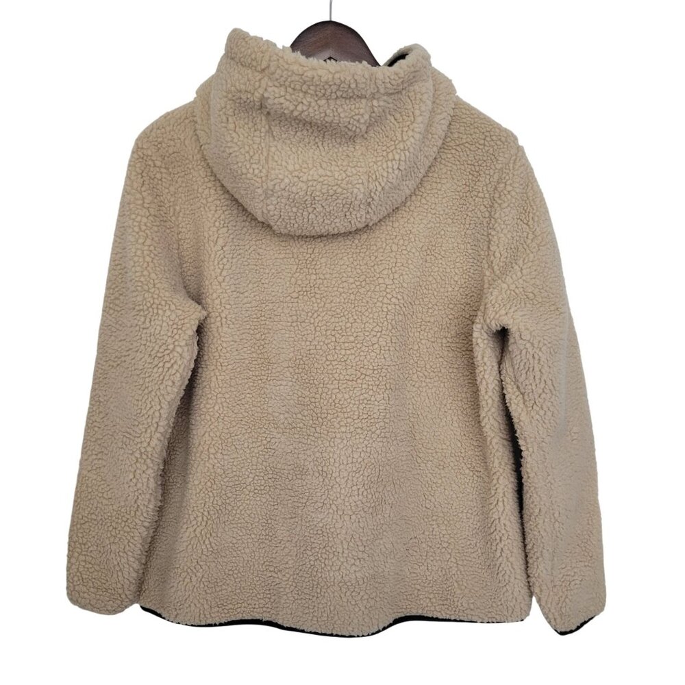 Eddie Bauer Chilali Hooded Fleece Anorak Pullover Jacket Womens Size L Oatmeal - Picture 2 of 9
